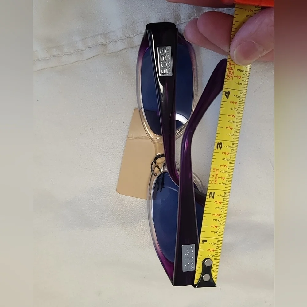BCBGMaxazria purple and clear sunglasses